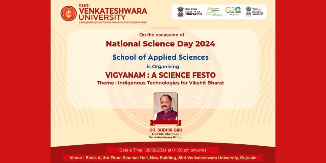 National Science Day 2024 Venkateshwara Group Of Institution   National Science Day 2024 1 1050x525 