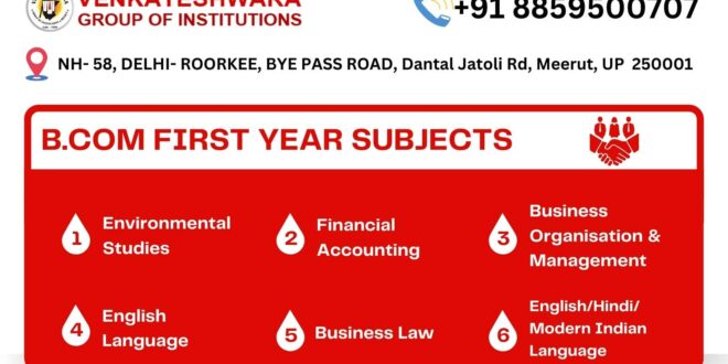 B.Com 1st year subjects