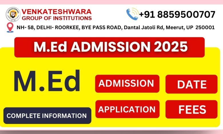 M.Ed Admission 2025: Dates, Fees, Process, and Required Documents